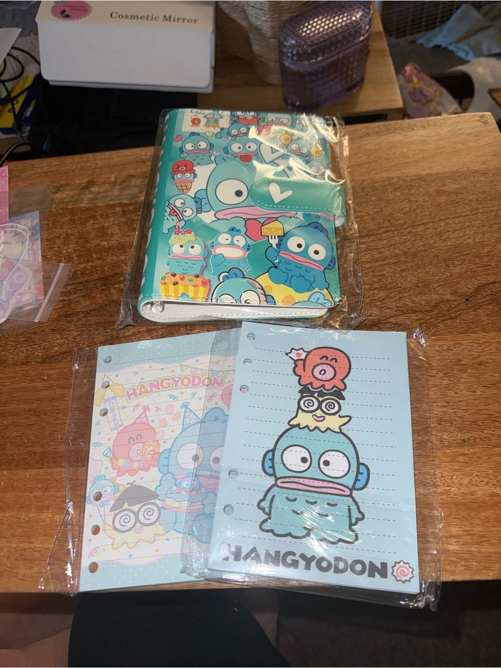 Sanrio Hangyodon Teal Blue Character Notebook Folio Set
